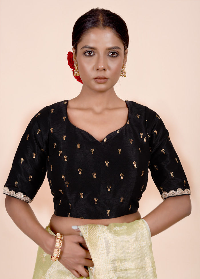 Black Dupion Silk Designer Blouse