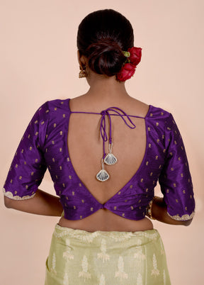 Purple Dupion Silk Designer Blouse