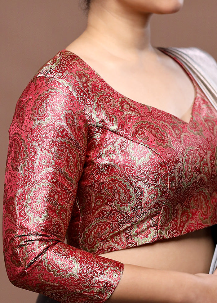 Maroon Brocade Designer Blouse