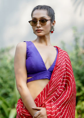 Purple Dupion Silk Designer Blouse