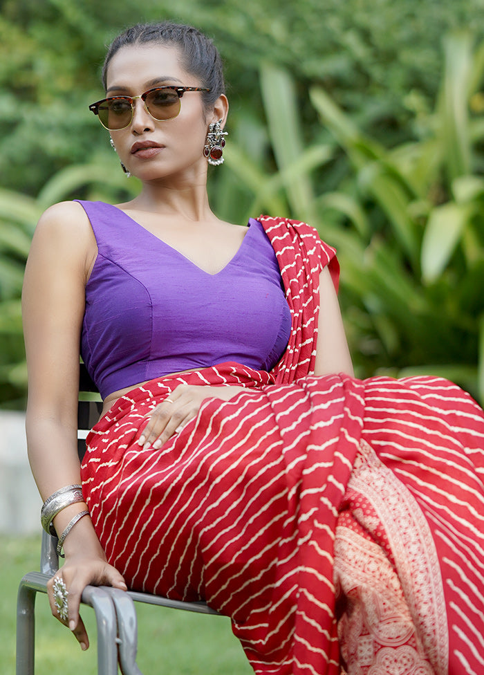 Purple Dupion Silk Designer Blouse