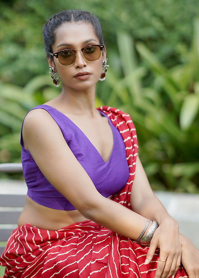 Purple Dupion Silk Designer Blouse