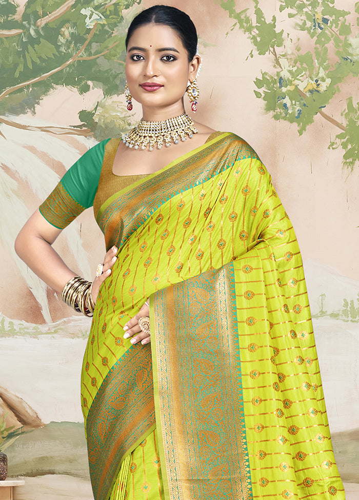 Multicolor Dupion Silk Saree With Blouse Piece