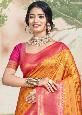 Multicolor Dupion Silk Saree With Blouse Piece