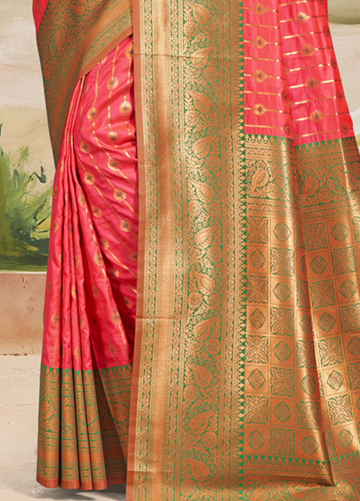 Multicolor Dupion Silk Saree With Blouse Piece