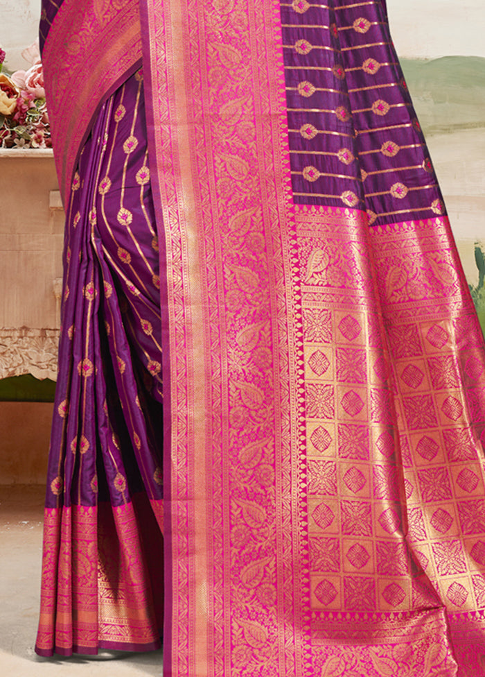 Multicolor Dupion Silk Saree With Blouse Piece