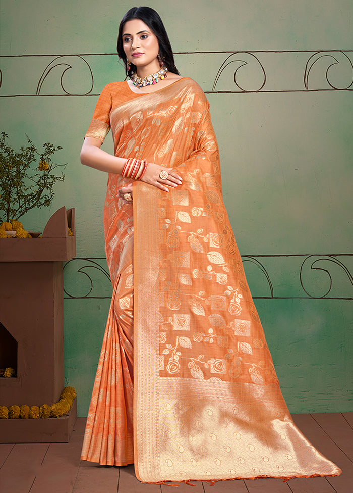 Multicolor Cotton Saree With Blouse Piece