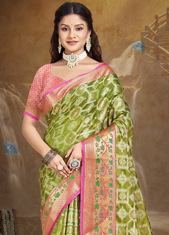 Multicolor Dupion Silk Saree With Blouse Piece