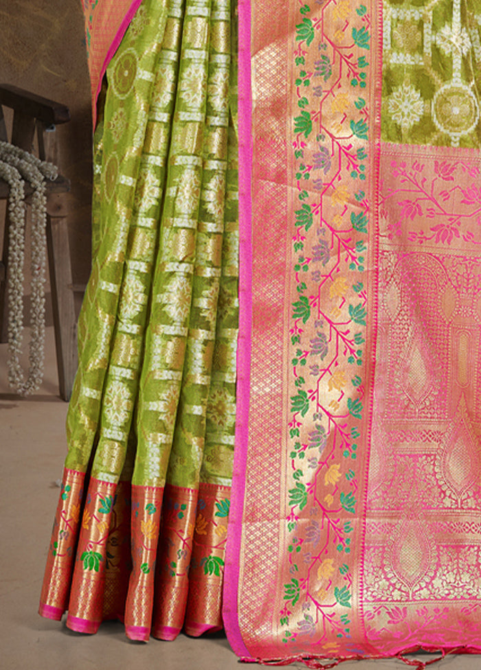 Multicolor Dupion Silk Saree With Blouse Piece