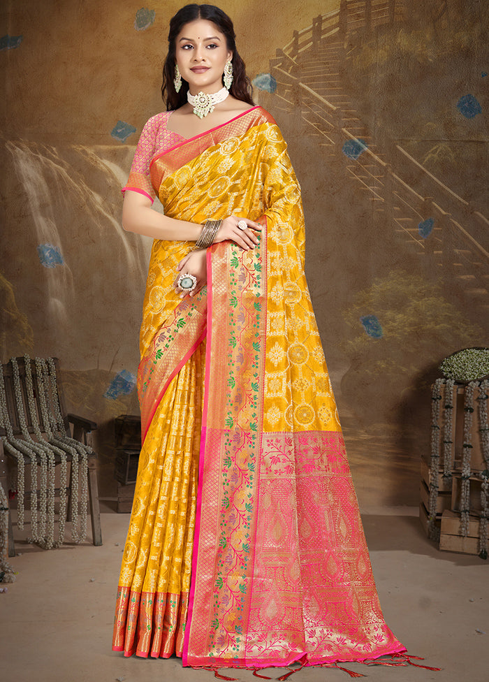 Multicolor Dupion Silk Saree With Blouse Piece