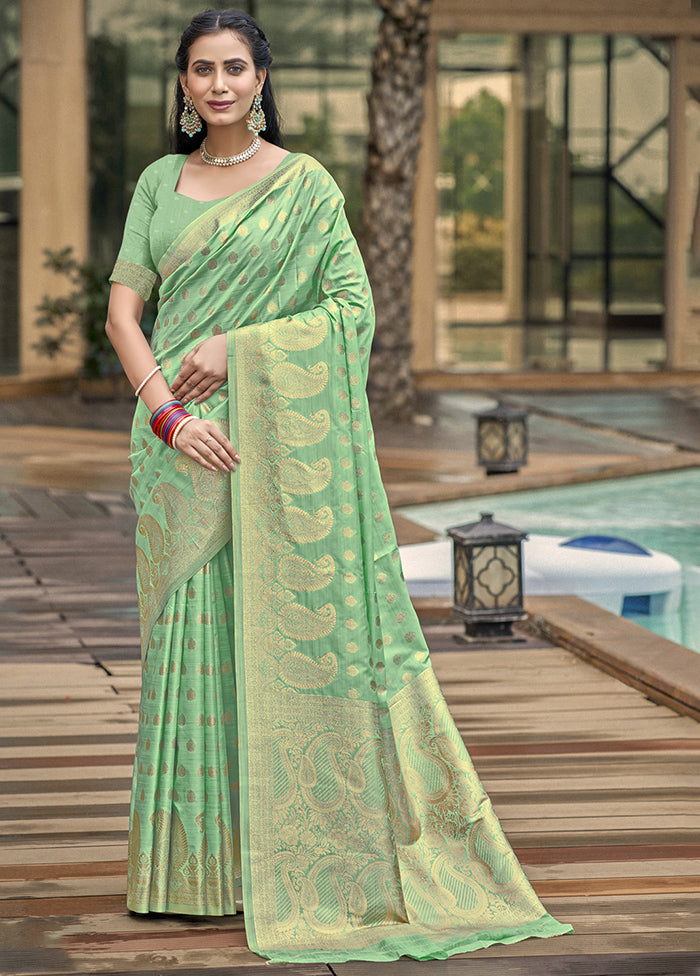 Multicolor Dupion Silk Saree With Blouse Piece