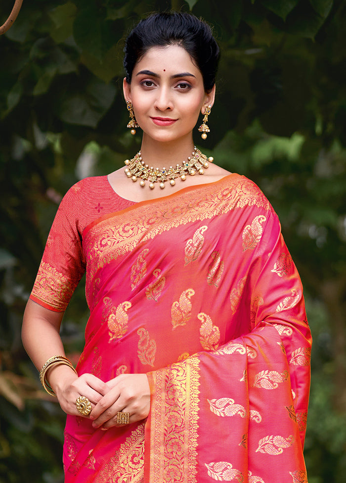 Multicolor Dupion Silk Saree With Blouse Piece