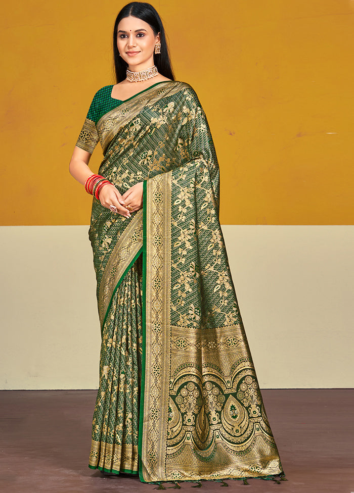 Multicolor Satin Silk Saree With Blouse Piece