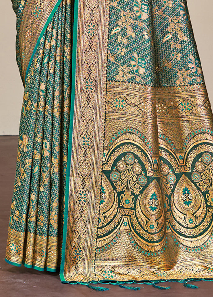 Multicolor Satin Silk Saree With Blouse Piece