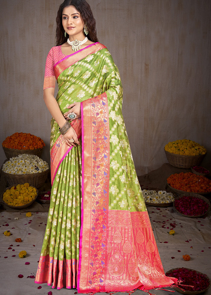 Multicolor Dupion Silk Saree With Blouse Piece