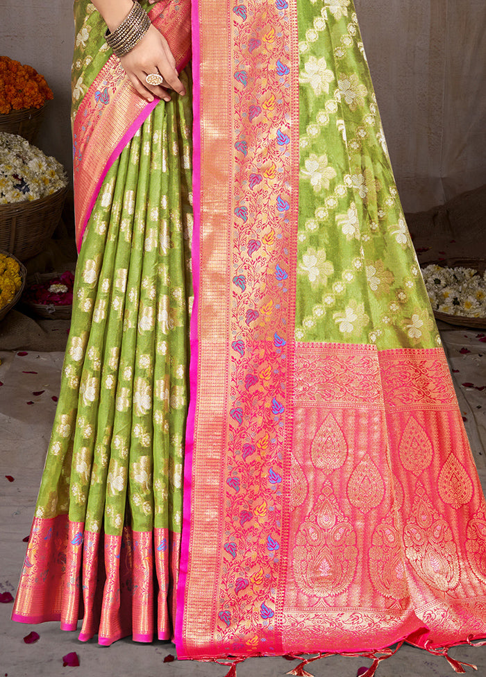 Multicolor Dupion Silk Saree With Blouse Piece