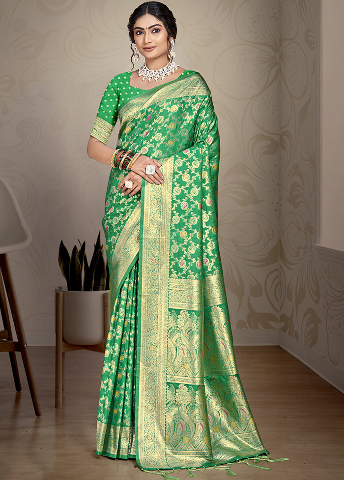 Multicolor Dupion Silk Saree With Blouse Piece