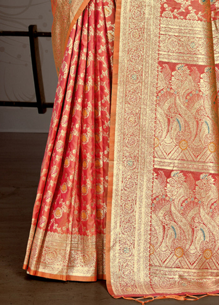 Multicolor Dupion Silk Saree With Blouse Piece