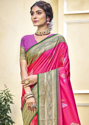 Rani Dupion Silk Saree With Blouse Piece