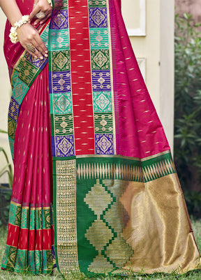 Rani Dupion Silk Saree With Blouse Piece