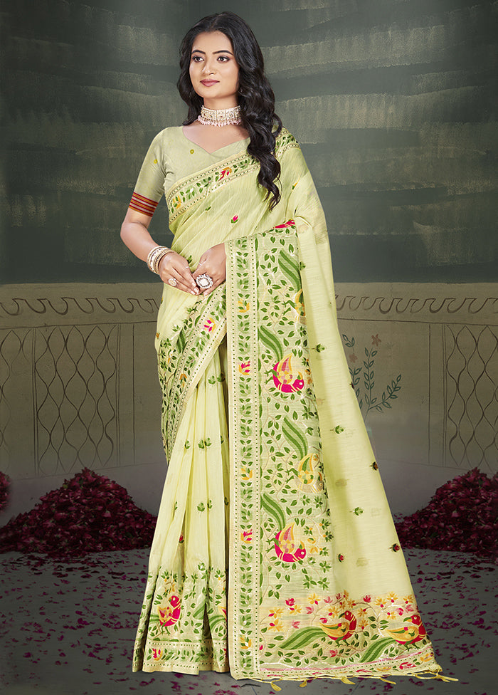 Multicolor Cotton Saree With Blouse Piece