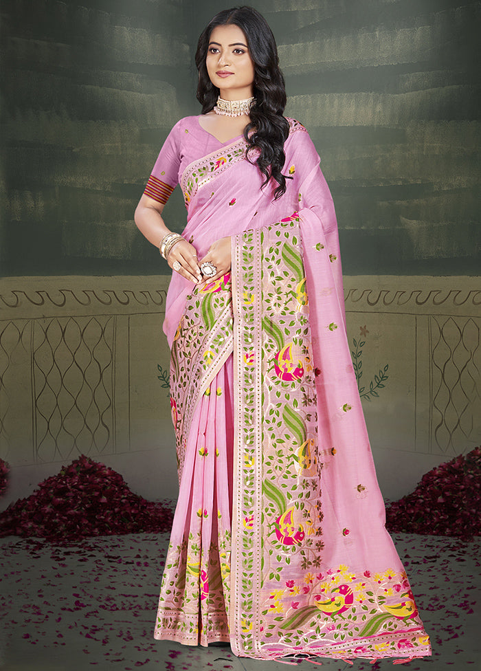 Multicolor Cotton Saree With Blouse Piece