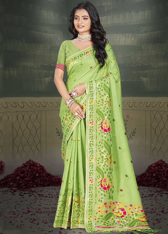 Multicolor Cotton Saree With Blouse Piece