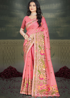 Multicolor Cotton Saree With Blouse Piece