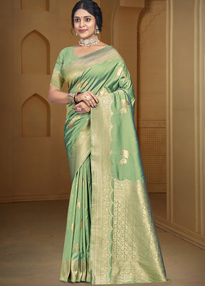 Multicolor Dupion Silk Saree With Blouse Piece