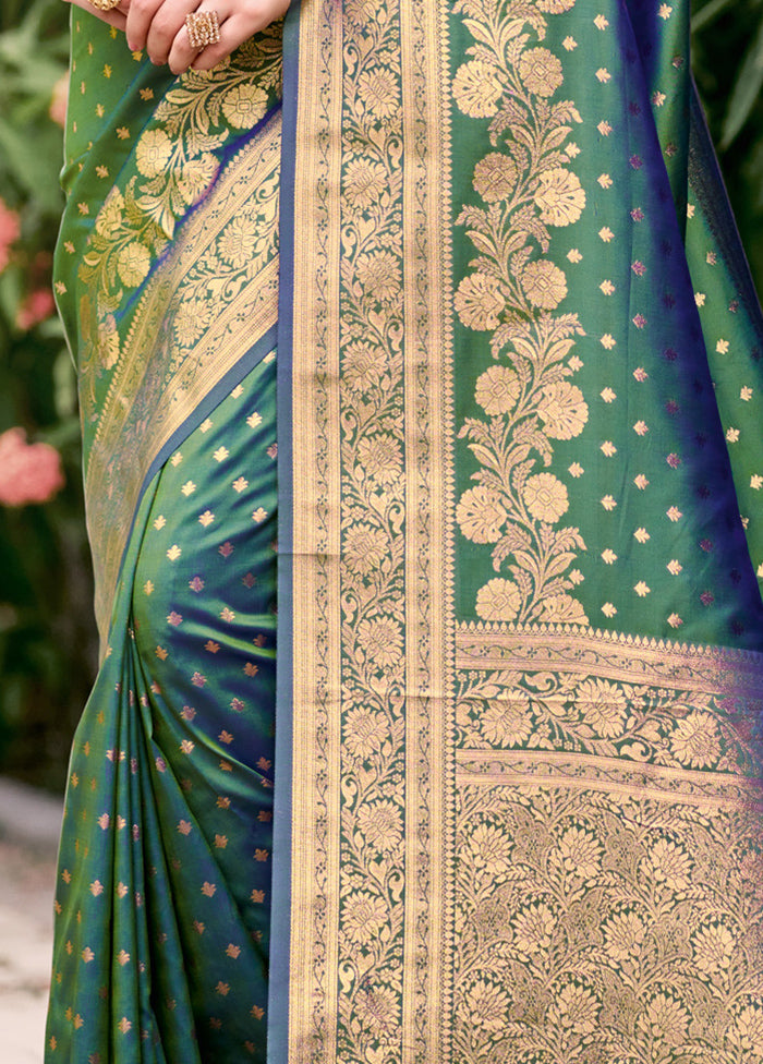 Multicolor Dupion Silk Saree With Blouse Piece