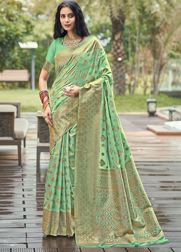 Multicolor Dupion Silk Saree With Blouse Piece