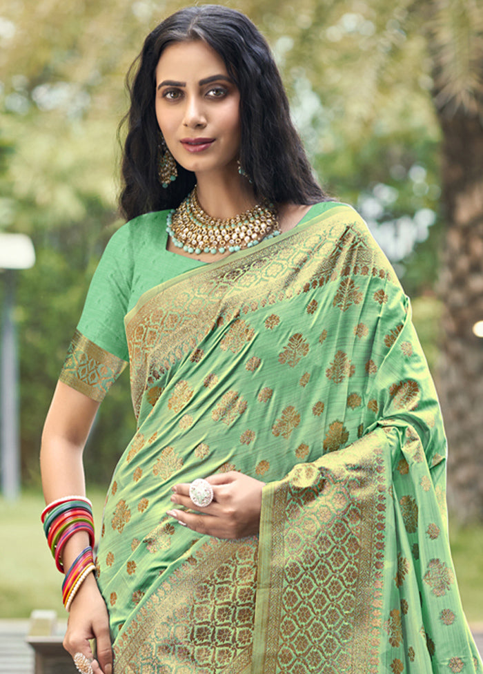 Multicolor Dupion Silk Saree With Blouse Piece