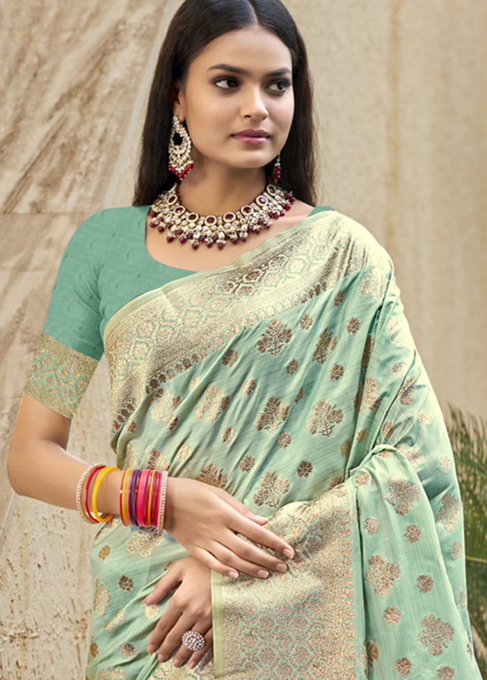 Multicolor Dupion Silk Saree With Blouse Piece