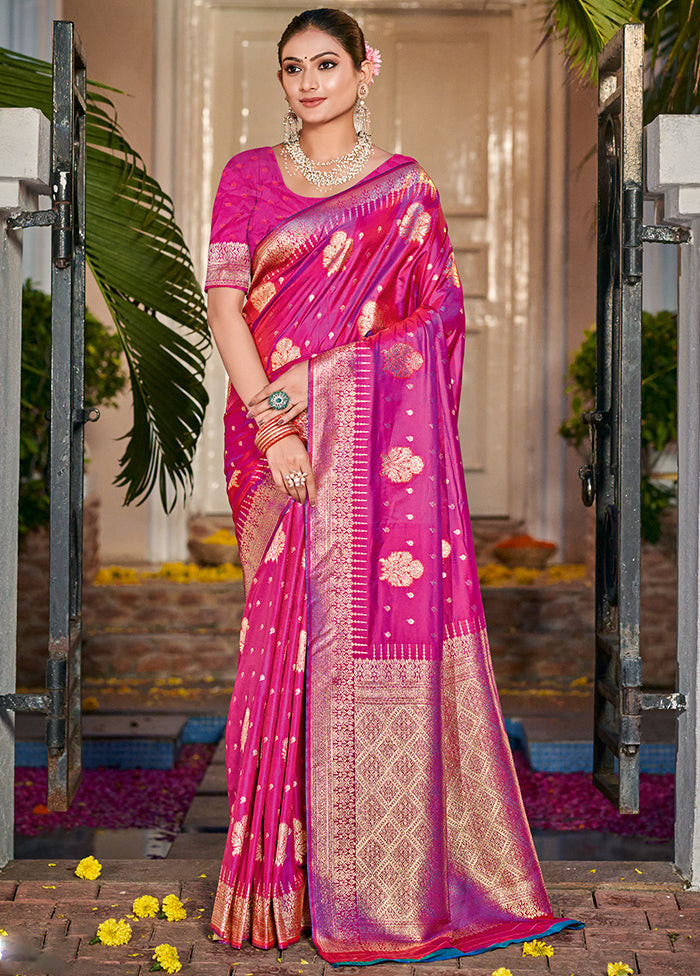 Multicolor Dupion Silk Saree With Blouse Piece