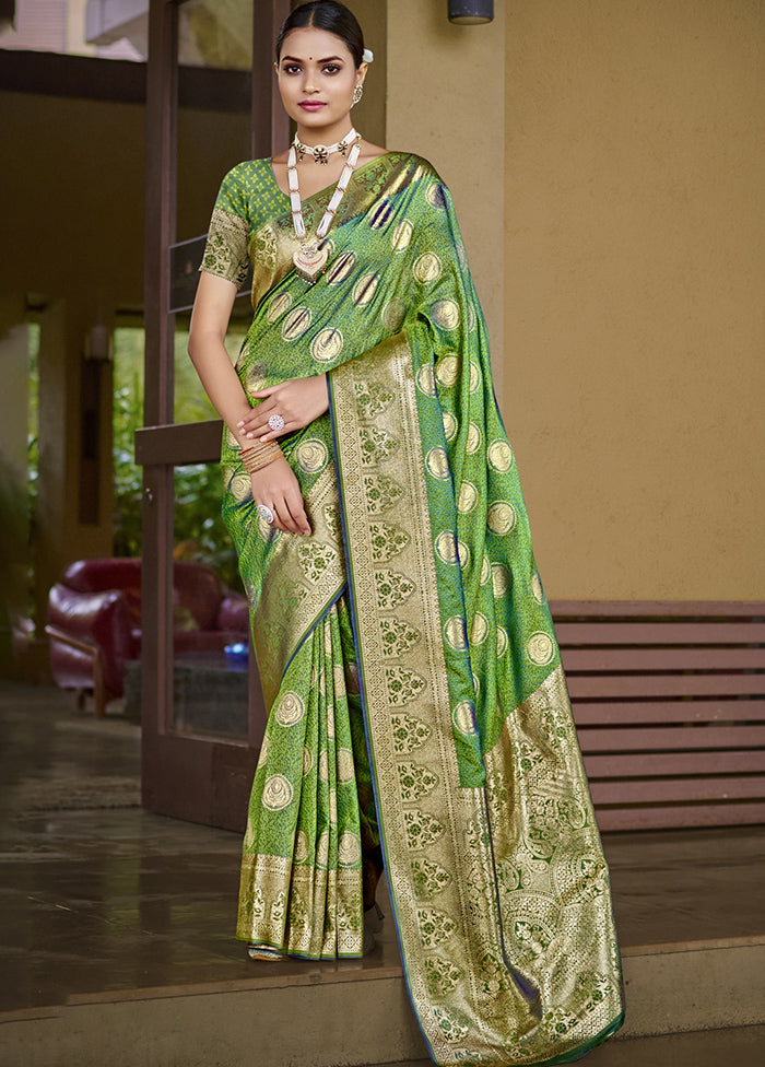 Multicolor Dupion Silk Saree With Blouse Piece