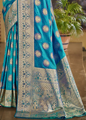 Multicolor Dupion Silk Saree With Blouse Piece