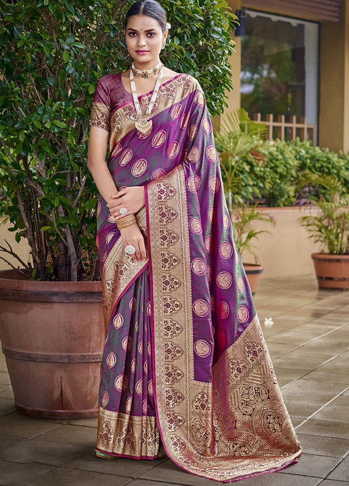 Multicolor Dupion Silk Saree With Blouse Piece