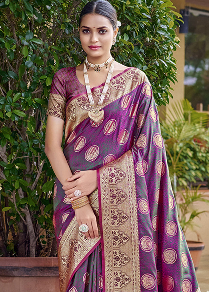 Multicolor Dupion Silk Saree With Blouse Piece