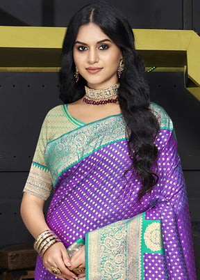 Multicolor Dupion Silk Saree With Blouse Piece