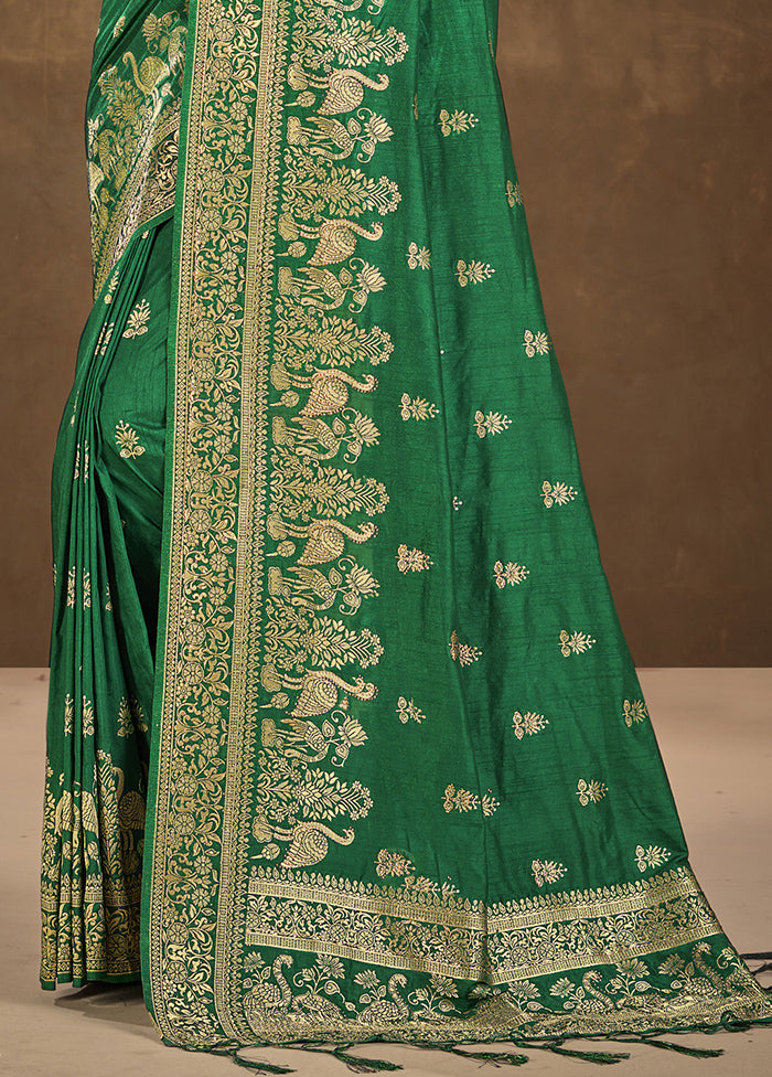 Multicolor Dupion Silk Saree With Blouse Piece