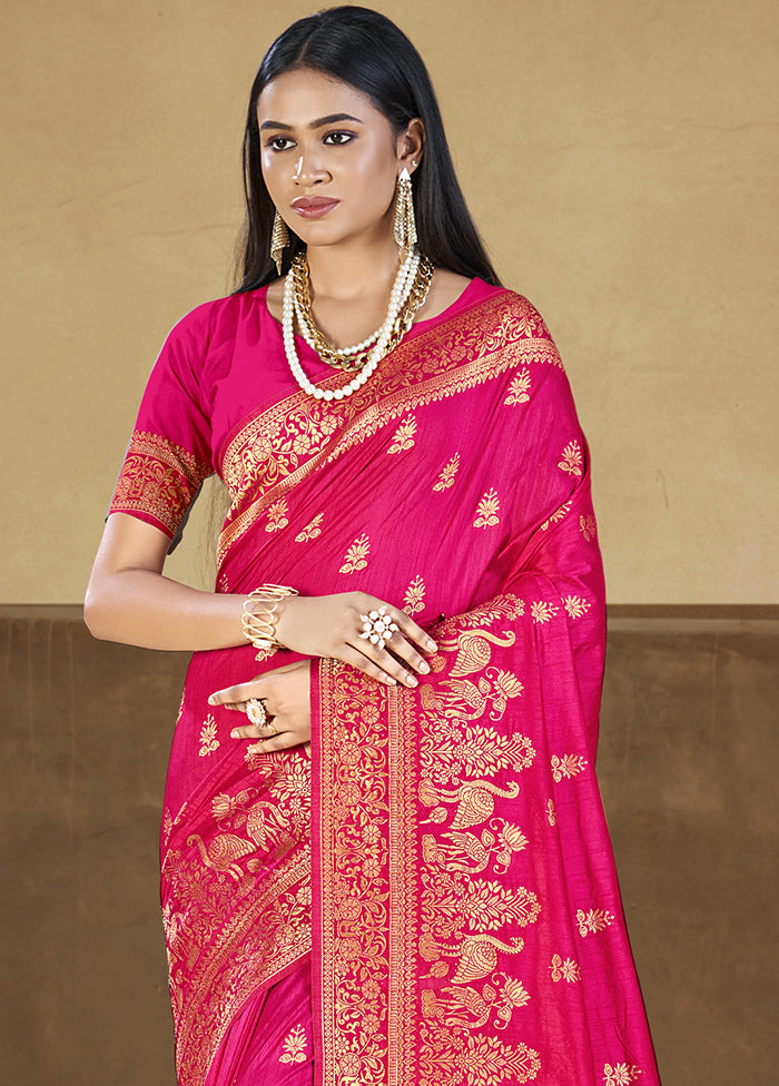 Multicolor Dupion Silk Saree With Blouse Piece