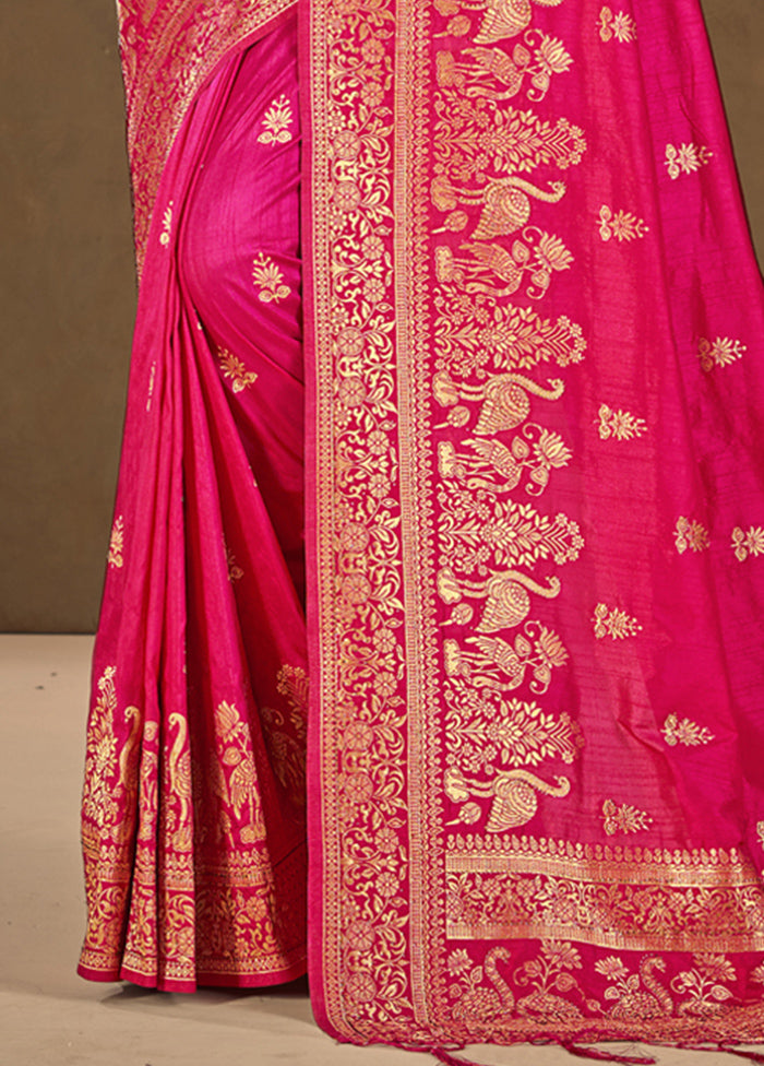 Multicolor Dupion Silk Saree With Blouse Piece