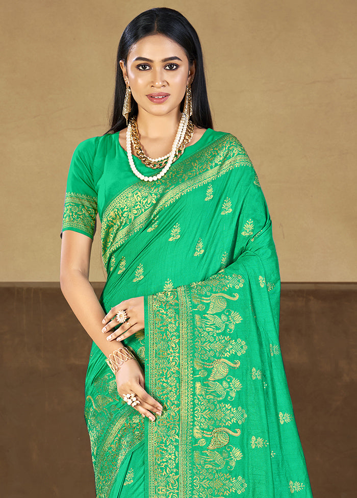 Multicolor Dupion Silk Saree With Blouse Piece