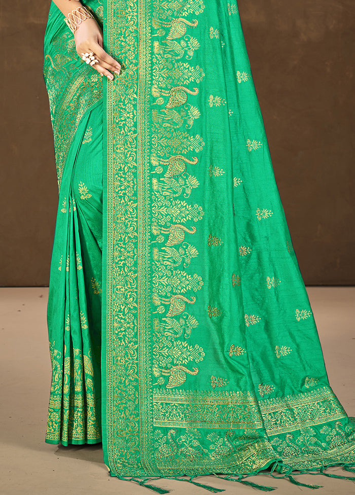 Multicolor Dupion Silk Saree With Blouse Piece