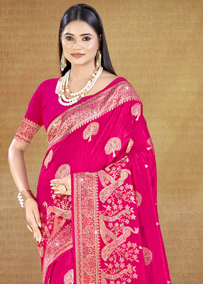 Multicolor Dupion Silk Saree With Blouse Piece