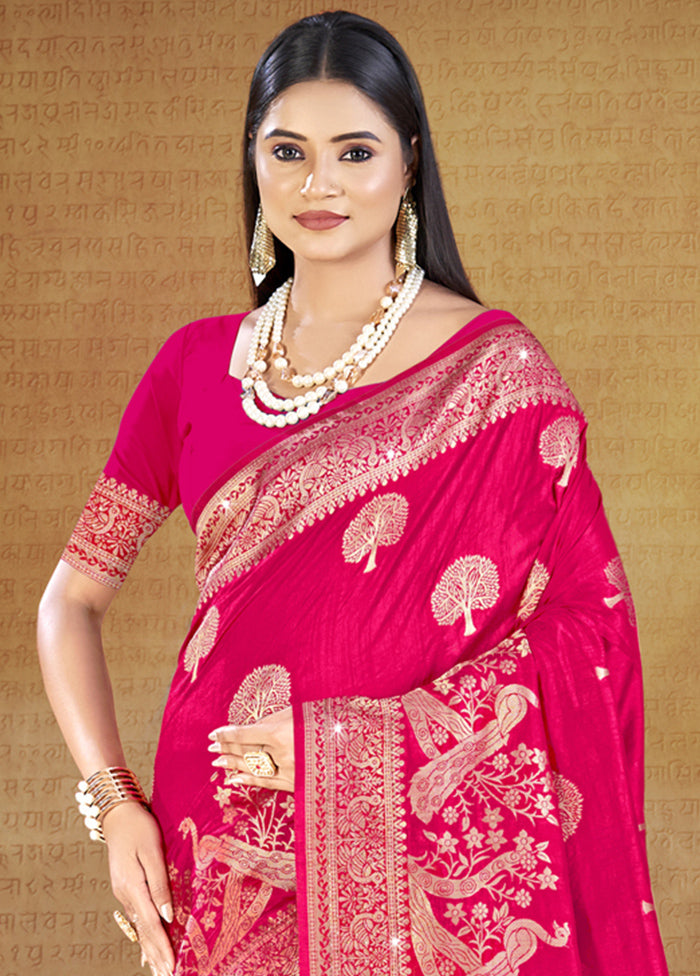 Multicolor Dupion Silk Saree With Blouse Piece