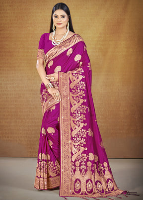 Multicolor Dupion Silk Saree With Blouse Piece