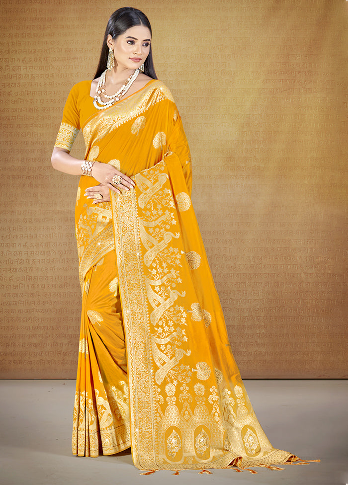 Multicolor Dupion Silk Saree With Blouse Piece