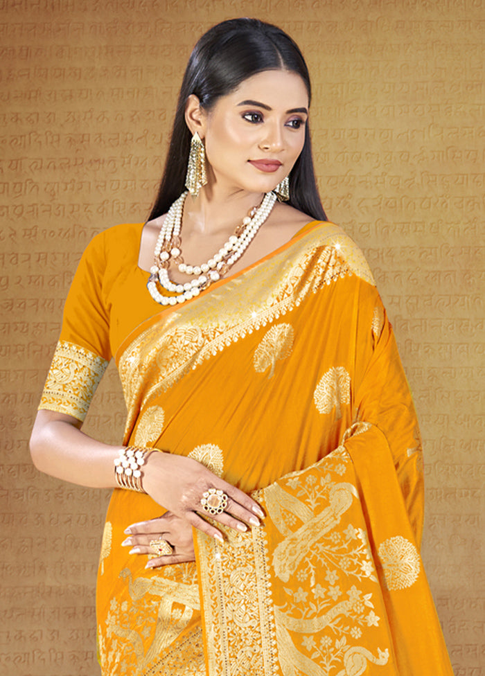 Multicolor Dupion Silk Saree With Blouse Piece