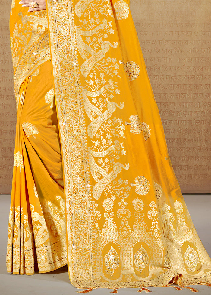 Multicolor Dupion Silk Saree With Blouse Piece